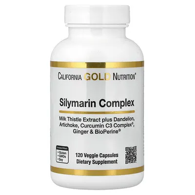 California Gold Nutrition (캘리포니아골드뉴트리션), 실리마린 복합체, 베지 캡슐 120정