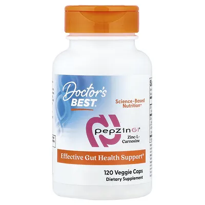 Doctor's Best (닥터스베스트), PepZin GI®, 아연 L-카르노신, 베지 캡슐 120정