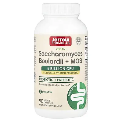 Jarrow Formulas (자로우포뮬러스), 비건 사카로미세스 보울라디 + MOS, 베지 캡슐 90정