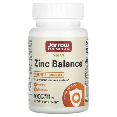 Jarrow Formulas (자로우포뮬러스), 비건 Zinc Balance, 베지 캡슐 100정
