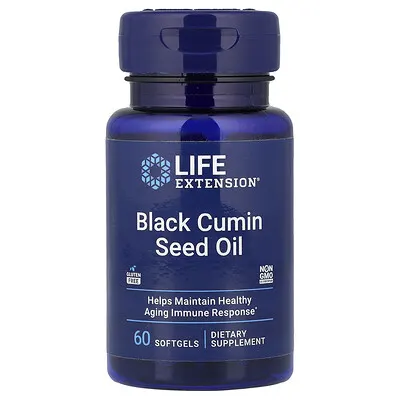 Life Extension (라이프익스텐션), 블랙 커민 씨오일, 소프트젤 60정(소프트젤 1정당 500mg)