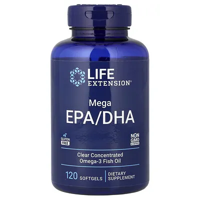 Life Extension (라이프익스텐션), Mega EPA/DHA, 소프트젤 120정