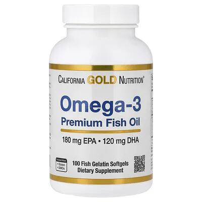 California Gold Nutrition (캘리포니아골드뉴트리션), 오메가3 프리미엄 피쉬 오일, 피쉬 젤라틴 소프트젤 100정(소프트젤당 1,100mg)