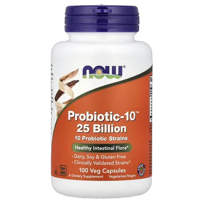 NOW Foods (나우푸드), Probiotic-10™, 베지 캡슐 100정