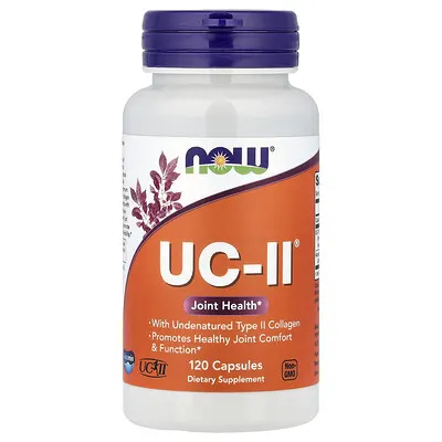 NOW Foods (나우푸드), UC-II®, 관절 건강을 위한 비변성 II형 콜라겐 함유, 캡슐 120정