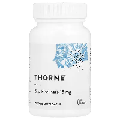 Thorne (쏜리서치), 아연 피콜리네이트, 15mg, 캡슐 60정